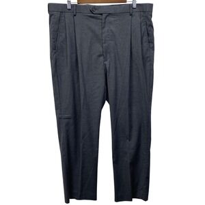 Daniel Cremieux Signature Collection Men's Charcoal Pleated Dress Pants Sz 38x29